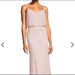 Adrianna Papell Art Deco Blouson Beaded Gown